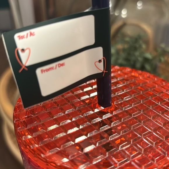 NWT Starbucks Red and Black Patterned Tumbler - Picture 2 of 4